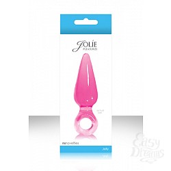 Розовая малая анальная пробка JOLIE с кольцом Розовая малая анальная пробка JOLIE с кольцом