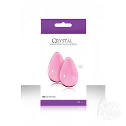 Большие розовые стеклянные вагинальные шарики CRYSTAL KEGEL EGGS Большие розовые стеклянные вагинальные шарики CRYSTAL KEGEL EGGS