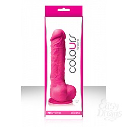 Розовый фаллоимитатор Colours - 5 на присоске Розовый фаллоимитатор Colours - 5 на присоске
