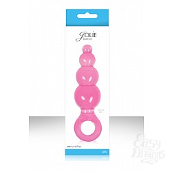 Большая розовая анальная пробка Jolie - Ripples Большая розовая анальная пробка Jolie - Ripples
