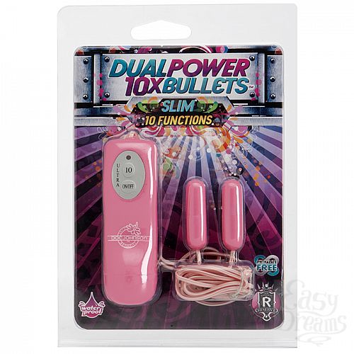  1:  10X Dual Power Bullets - Slim - Pink