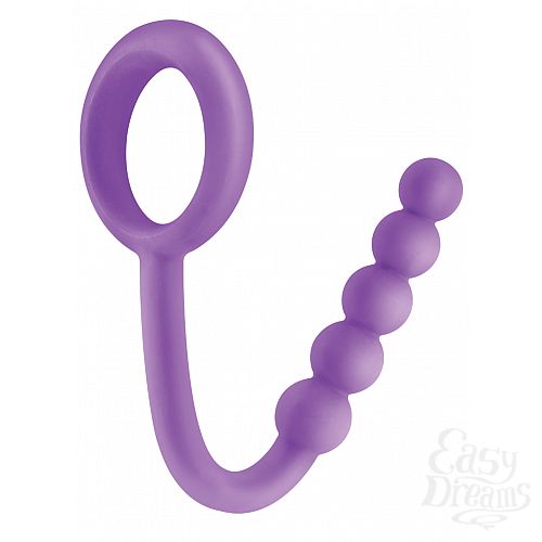 Фотография 2:  Утяжка Fetish Fantasy Elite Ball Cinch with Anal Bead на мошонку с анальной цепочкой фиолетовая Фотография 2  Утяжка Fetish Fantasy Elite Ball Cinch with Anal Bead на мошонку с анальной цепочкой фиолетовая