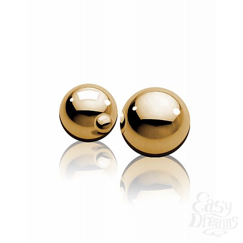 Фотография 2:  Комплект из двух шаров, диаметром 20 мм. Материал - металл. FF GOLD - BEN-WA BALLS Фотография 2  Комплект из двух шаров, диаметром 20 мм. Материал - металл. FF GOLD - BEN-WA BALLS