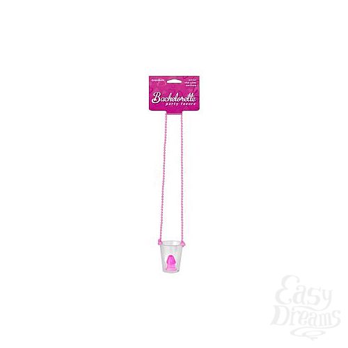 ���������� 2  ����� � �������� Pecker Shot Glass Necklace PINK