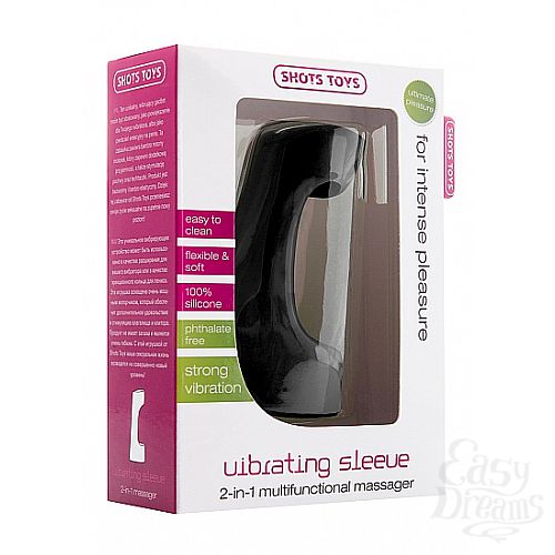 ���������� 2  ������� �� ����� Vibrating Sleeve - Black SH-SHT223BLK
