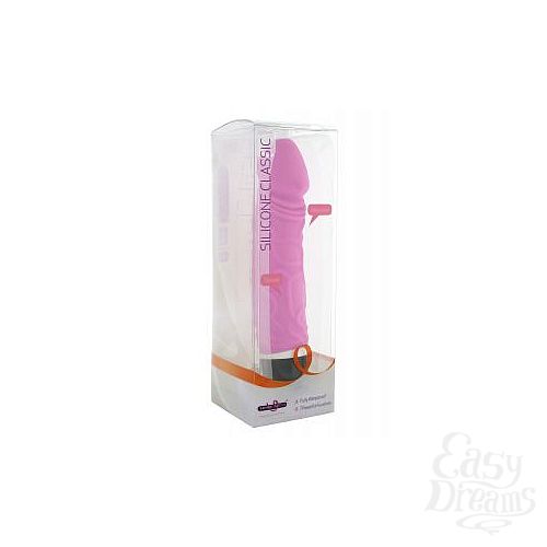 Фотография 2:  Розовый силиконовый вибратор CLASSIC ORIGINAL PINK - 20 см. Фотография 2  Розовый силиконовый вибратор CLASSIC ORIGINAL PINK - 20 см.