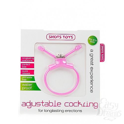 Фотография 2:  Утягивающее лассо Adjustable Cockring Pink SH-SHT156PNK Фотография 2  Утягивающее лассо Adjustable Cockring Pink SH-SHT156PNK