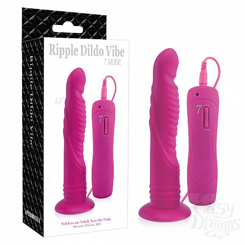Фотография 1:  Розовый вибратор на присоске 7 Mode Ripple Dildo - 13 см. Фотография 1:  Розовый вибратор на присоске 7 Mode Ripple Dildo - 13 см.