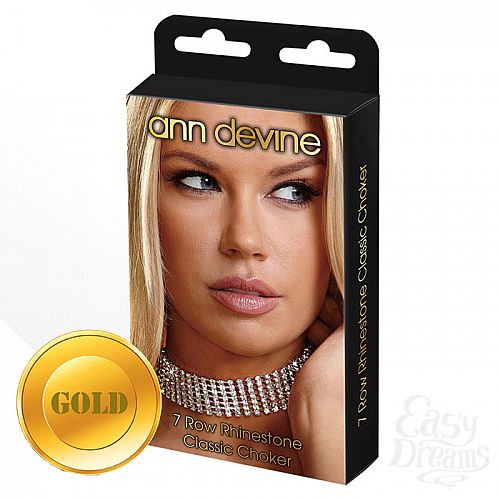 ���������� 1:  ������� �� ���������� 7 Row Rhinestone Classic Choker