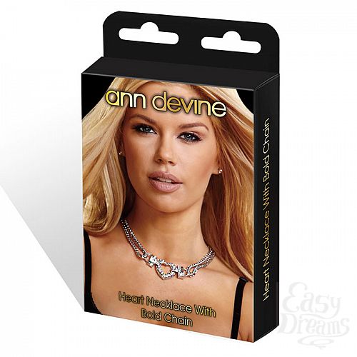 ���������� 2  ����� � ���������-������� Heart Necklace With Bold Chain