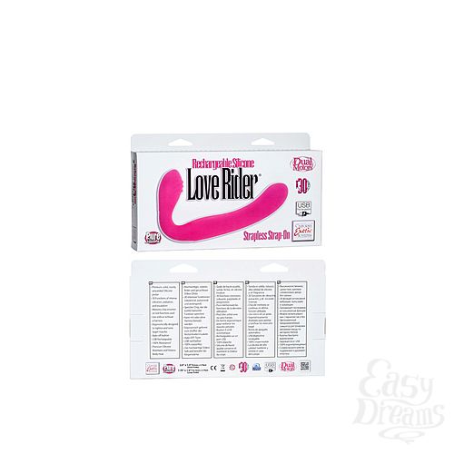 ���������� 3  �������������� ����������������� ������� ������� ReCNargeable Silicone Love Rider Strapless Strap-On