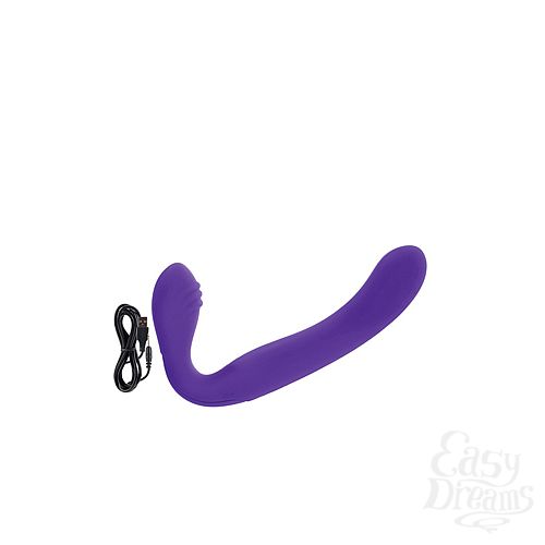���������� 2  �������������� ����������������� ������� ������� ReCNargeable Silicone Love Rider Strapless Strap-On
