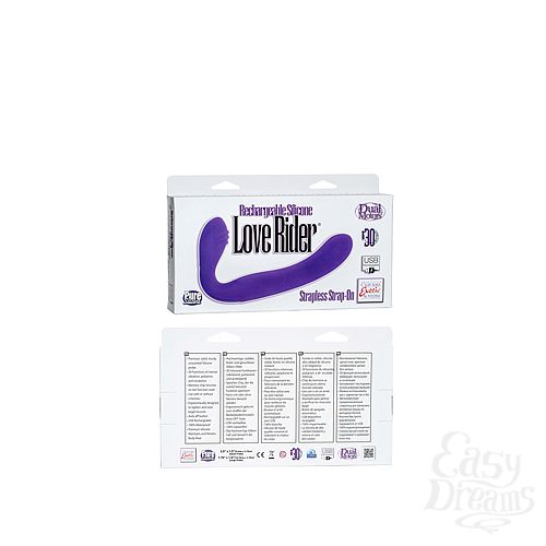 ���������� 3  �������������� ����������������� ������� ������� ReCNargeable Silicone Love Rider Strapless Strap-On