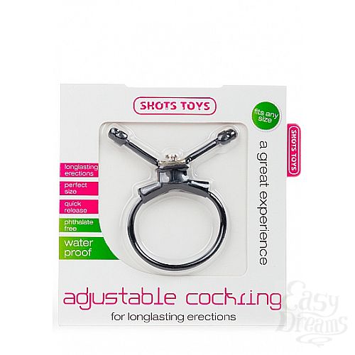Фотография 2:  Черное утягивающее лассо Adjustable Cockring Фотография 2  Черное утягивающее лассо Adjustable Cockring