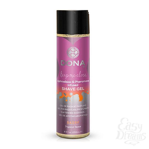  1:       DONA Shave Gel Sassy Aroma: Tropical Tease 250 
