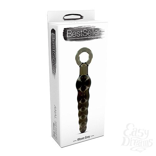 ���������� 2  �������� �������� ����������-������ ANAL DILDO WORM GREY - 18,5 ��.