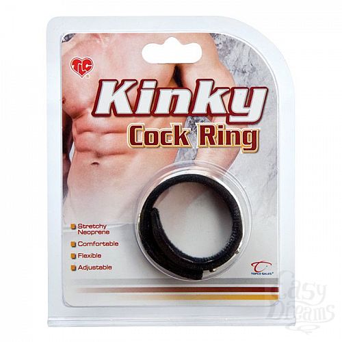 Фотография 2:  Неопреновая утяжка на пенис TLC Kinky Cock Ring Фотография 2  Неопреновая утяжка на пенис TLC Kinky Cock Ring