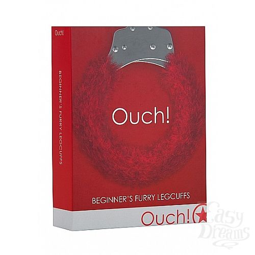 ���������� 2  ������� Beginner s Legcuffs Furry Red SH-OU007RED
