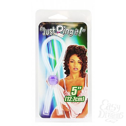 Фотография 2:  Прозрачное лассо с фиолетовой бусиной SILICONE COCK RING WITH BEAD LAVENDER Фотография 2  Прозрачное лассо с фиолетовой бусиной SILICONE COCK RING WITH BEAD LAVENDER
