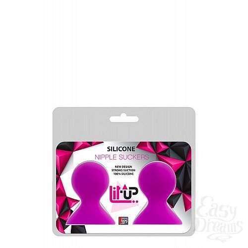 ���������� 2  ����-������� ����� ��� ������ LIT-UP NIPPLE SUCKERS LARGE PINK