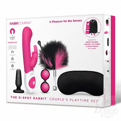 ���������� 5  G-Spot Rabbit Playtime Gift Set for Couples - Hot Pink