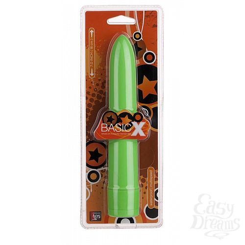 ���������� 2  ������ ������������ �������� BASICX MULTISPEED VIBRATOR GREEN 7INCH - 18 ��.