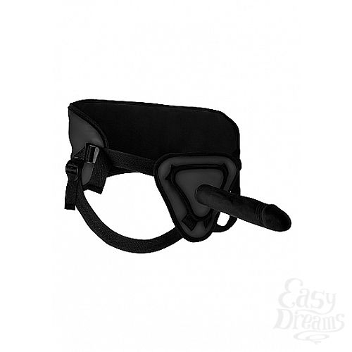  3   Deluxe Silicone Strap On 10 Inch Black OUCH! SH-OU209BLK