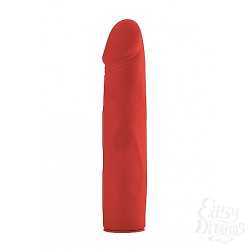  2   Deluxe Silicone Strap On 10 Inch Red OUCH! SH-OU209RED