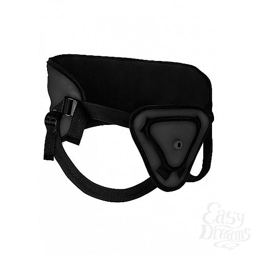 3   Deluxe Silicone Strap On 8 Inch Black OUCH! SH-OU208BLK
