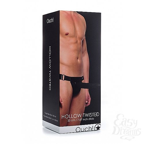  2   Hollow Twisted Strap On Black SH-OU082BLK