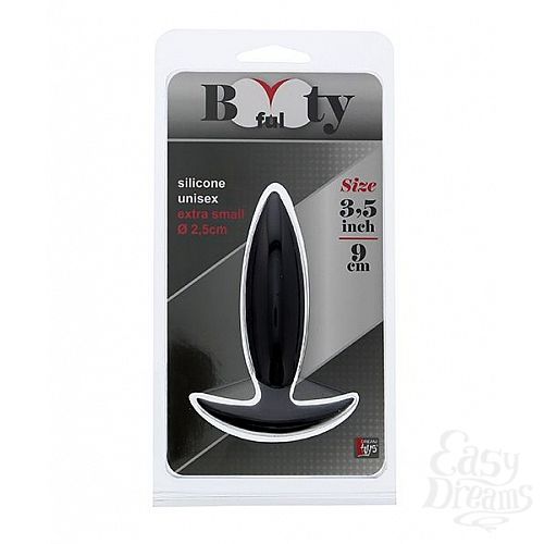  2  ׸ -    BOOTYFUL ANAL PLUG XTRA SMALL BLACK - 9 .