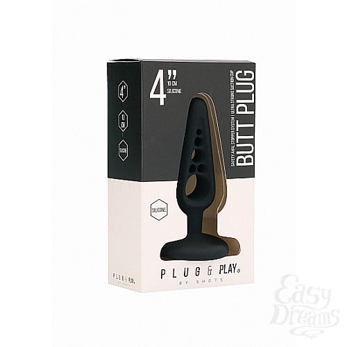  2    4 Inch Hollow 3 Black SH-PLU009BLK