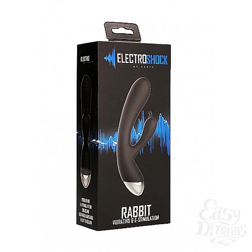  3   E-Stim Rabbit Vibrator Black SH-ELC001BLK
