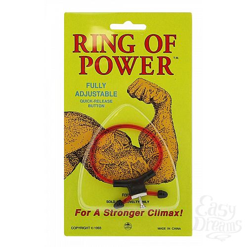 Фотография 2:  Красно-чёрное эрекционное кольцо с утяжкой RING OF POWER ADJUSTABLE RING Фотография 2  Красно-чёрное эрекционное кольцо с утяжкой RING OF POWER ADJUSTABLE RING
