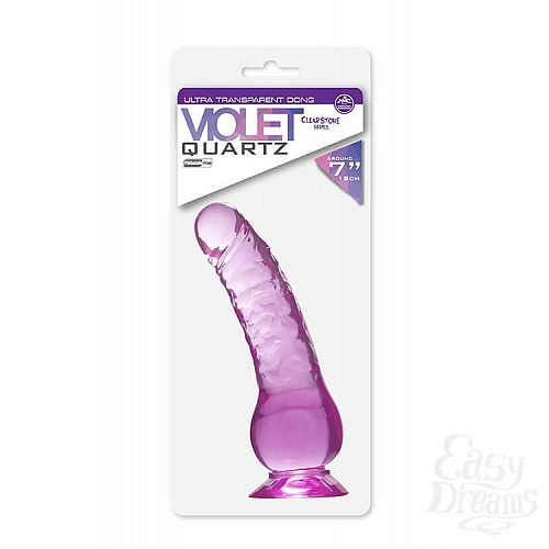 ���������� 2  ���������� ������������� QUARTZ VIOLET 7INCH PVC DONG - 17,8 ��.