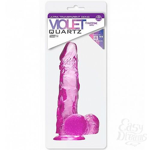 ���������� 2  ���������� ������������� QUARTZ VIOLET 8INCH PVC DONG - 20 ��.