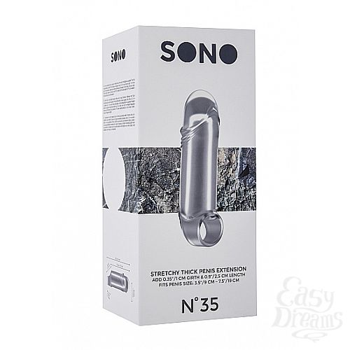  3   Stretchy Thick Penis Extension Translucent No.35 SH-SON035TRA