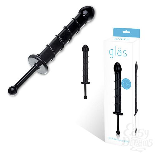 ���������� 1:  ������ � ������ ������ BLACK SWIRL LOVE WAND GLAS-121