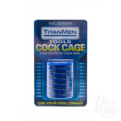Фотография 3:  Сжимающая утяжка голубая Titan Men Cock Cage Фотография 3  Сжимающая утяжка голубая Titan Men Cock Cage