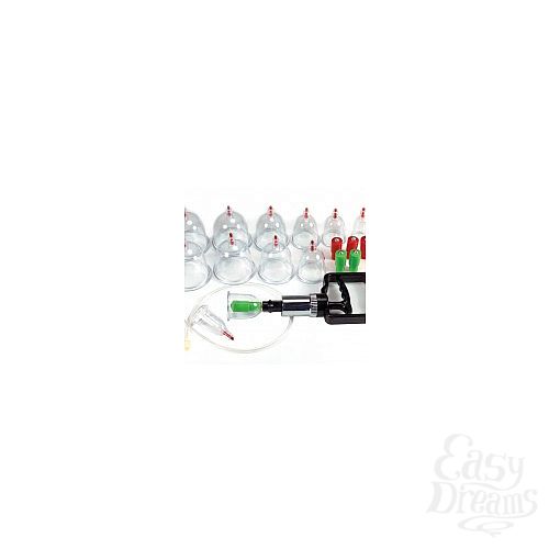 Фотография 1:  Набор для вакуумного массажа CUPPING SET 12 PCS. TRANSPARENT Фотография 1:  Набор для вакуумного массажа CUPPING SET 12 PCS. TRANSPARENT