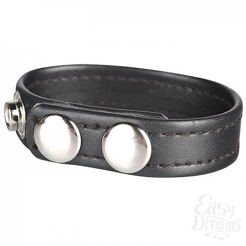Фотография 2:  Кольцо на пенис из искусственной кожи на клепках (3,5-5,5см) SNAP COCK RING BLM1713 Фотография 2  Кольцо на пенис из искусственной кожи на клепках (3,5-5,5см) SNAP COCK RING BLM1713