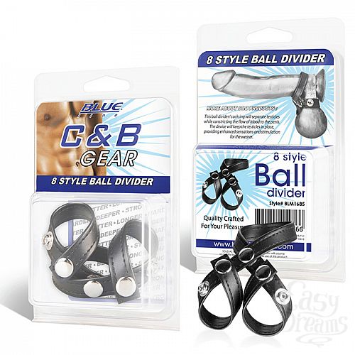 Фотография 1:  Разделитель мошонки из искусственной кожи на клепках 8 STYLE BALL DIVIDER BLM1685 Фотография 1:  Разделитель мошонки из искусственной кожи на клепках 8 STYLE BALL DIVIDER BLM1685