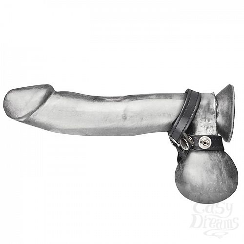 Фотография 3:  Разделитель мошонки из искусственной кожи на клепках 8 STYLE BALL DIVIDER BLM1685 Фотография 3  Разделитель мошонки из искусственной кожи на клепках 8 STYLE BALL DIVIDER BLM1685