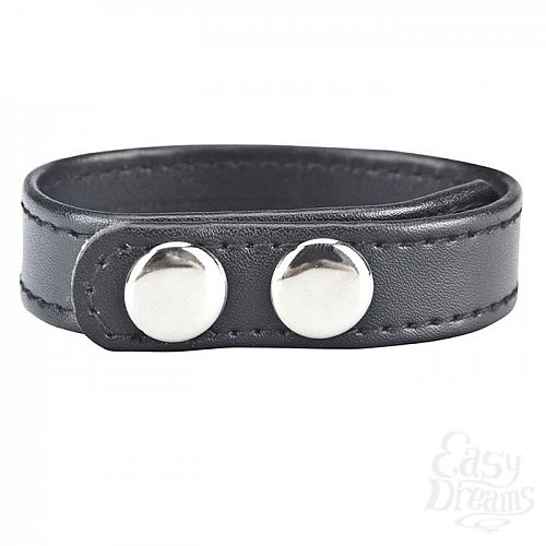 Фотография 2:  Кольцо на пенис из искусственной кожи на клепках (4-6 см) SNAP COCK RING BLM1724 Фотография 2  Кольцо на пенис из искусственной кожи на клепках (4-6 см) SNAP COCK RING BLM1724