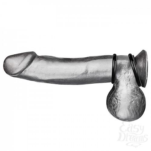 Фотография 3:  Набор из двух черных силиконовых колец разного диаметра SILICONE COCK RING SET BLM4005-BLK Фотография 3  Набор из двух черных силиконовых колец разного диаметра SILICONE COCK RING SET BLM4005-BLK
