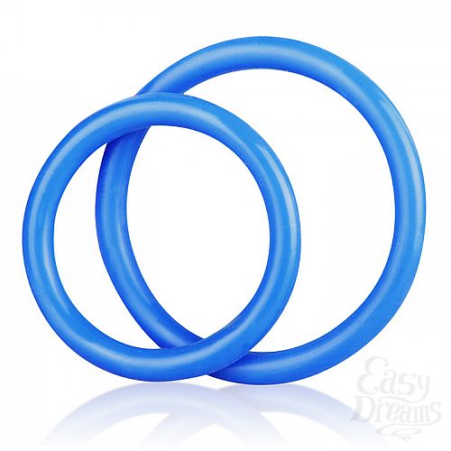 Фотография 2:  Набор из двух голубых силиконовых колец разного диаметра SILICONE COCK RING SET BLM4005-BLU Фотография 2  Набор из двух голубых силиконовых колец разного диаметра SILICONE COCK RING SET BLM4005-BLU