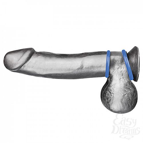 Фотография 3:  Набор из двух голубых силиконовых колец разного диаметра SILICONE COCK RING SET BLM4005-BLU Фотография 3  Набор из двух голубых силиконовых колец разного диаметра SILICONE COCK RING SET BLM4005-BLU