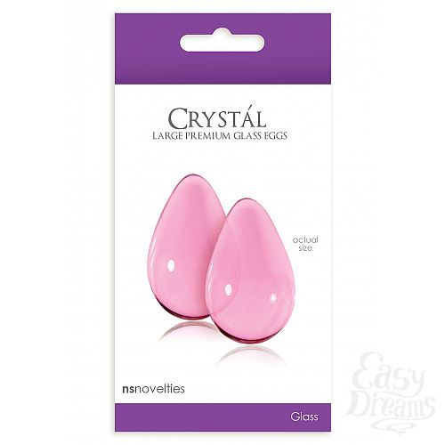 ���������� 1:  ����������� CRYSTAL LARGE GLASS EGGS PINK NSN-0703-24