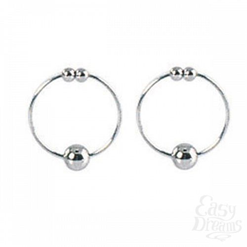 ���������� 2  ������ Nipple Rings Silver 2630-05CDSE