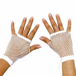 Митенки в мелкую сетку белые Митенки в мелкую сетку белые